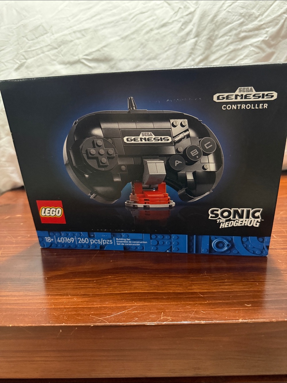 LEGO Sonic the Hedgehog Genesis Controller Display in Black and Red